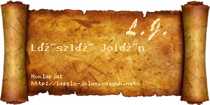 László Jolán névjegykártya