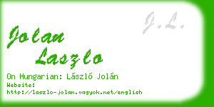 jolan laszlo business card